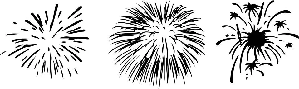Firework icon on white background Stock Illustration