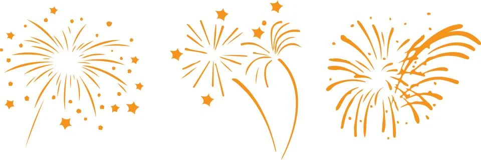 Firework icon on white background Stock Illustration