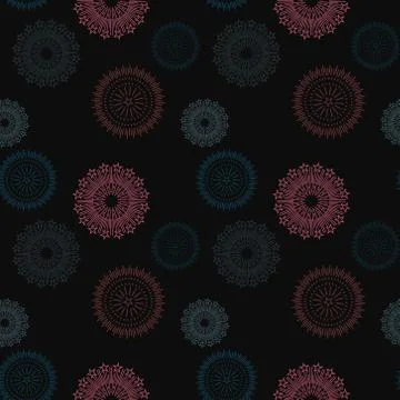 Firework illusion seamless pattern Stock Illustration