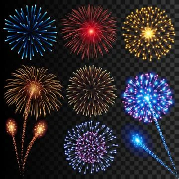 Firework illustrations Stock Illustration