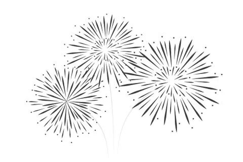 Firework isolated on white background Stock Illustration