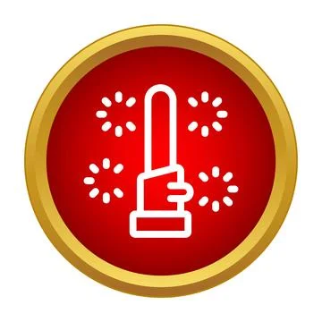 Firework launching icon celebrating event and party Stock Illustration