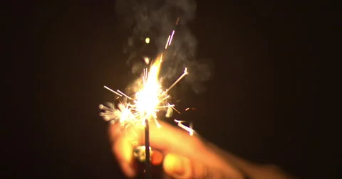 Firework Lighting Up Stock Footage 41530884