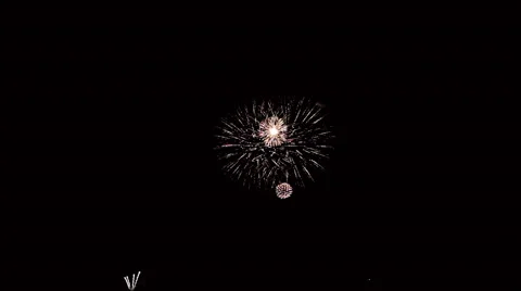 Firework lights in the night sky. Video stock 50292585