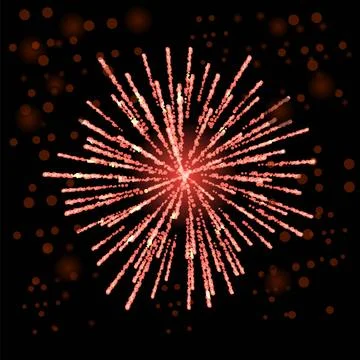Firework Lights up the Sky Firework Lights up the Sky on Black Background ... Stock Photos