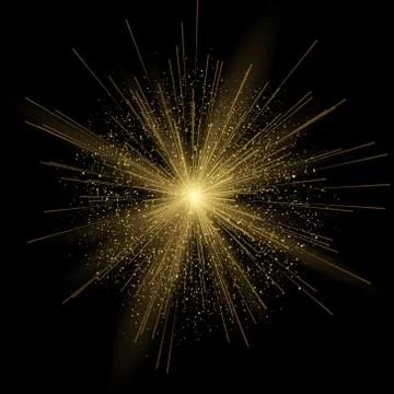 Firework lines with particle star dust Stock Illustration