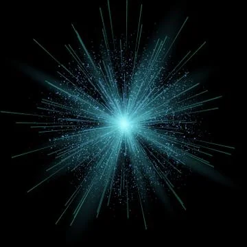 Firework lines with particle star dust Illustrazione stock