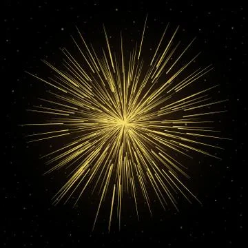 Firework lines with particle star dust Stock Illustration