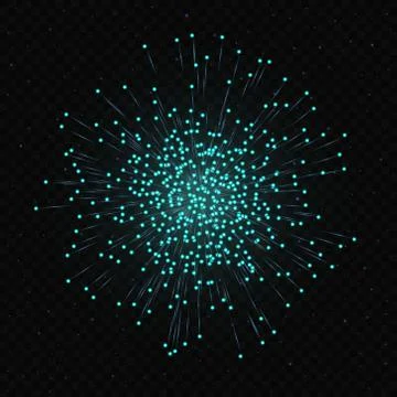Firework lines with particle star dust Stock Illustration