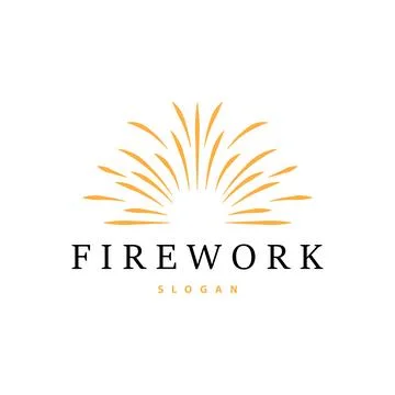 Firework Logo, Modern Abstract Design Simple Colorful Spark, Vector Templat.. イラスト素材