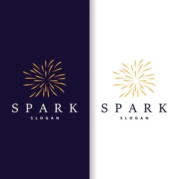 Firework Logo, Modern Abstract Design Simple Colorful Spark, Vector Templat.. イラスト素材