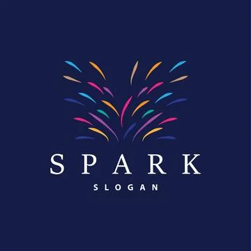 Firework Logo, Modern Abstract Design Simple Colorful Spark, Vector Templat.. イラスト素材