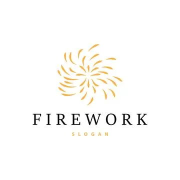 Firework Logo, Modern Abstract Design Simple Colorful Spark, Vector Templat.. イラスト素材