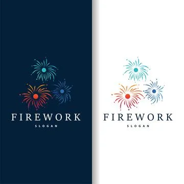 Firework Logo, Modern Abstract Design Simple Colorful Spark, Vector Templat.. イラスト素材