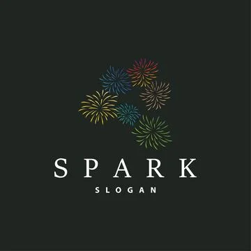 Firework Logo, Modern Abstract Design Simple Colorful Spark, Vector Templat.. イラスト素材