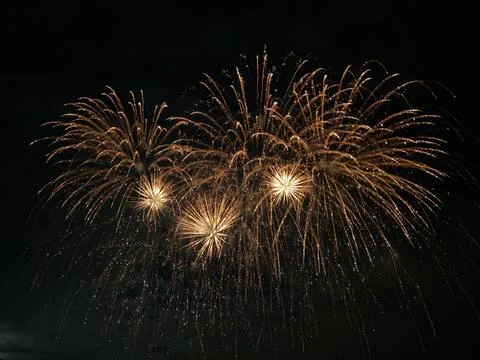 Firework with magic colors in the sky Stock Photos