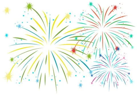 Firework in many colors Stock Illustration