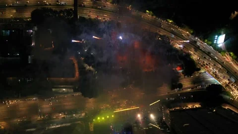 Firework at Middle of the night Video stock 144886622