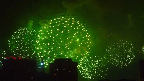 Firework in Moscow Stock Footage 91785432