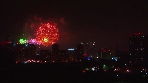 Firework in Moscow Stock Footage 91785447