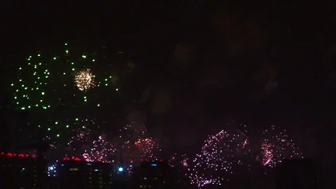 Firework in Moscow Stock Footage 91785448