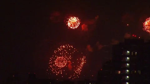 Firework in Moscow Stock Footage 91785467