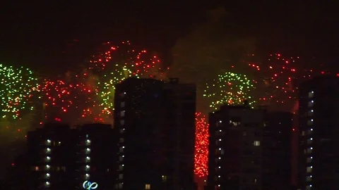 Firework in Moscow Stock Footage 91785507