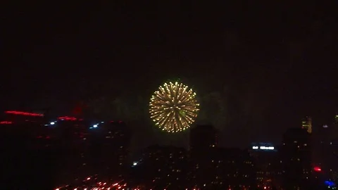 Firework in Moscow Stock Footage 91785573