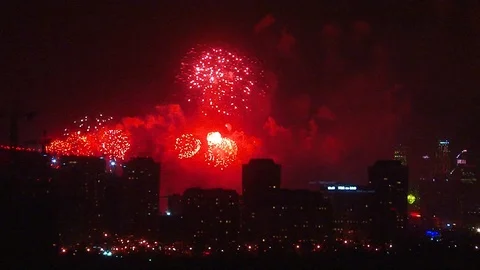 Firework in Moscow Stock Footage 91786027