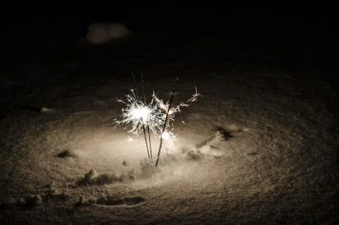 Firework on the New Year Stock Photos