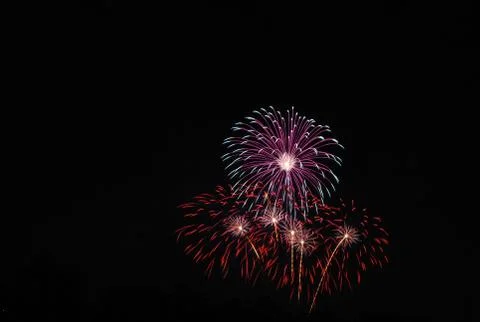 Firework at night Stock Photos