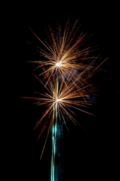 Firework at night 스톡 사진