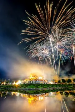 Firework in a night sky on Daddy Day Stock Photos