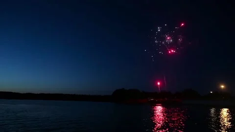 Firework in the night sky Video stock 196886100