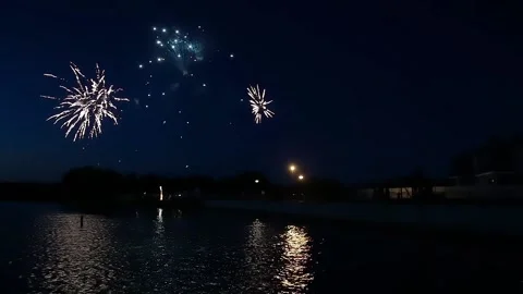 Firework in the night sky Video stock 196886101