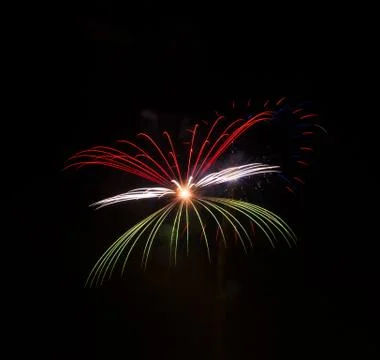 Firework in night sky Foto stock