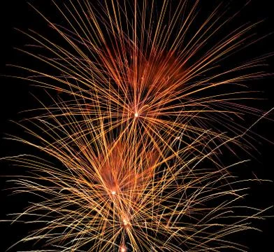Firework in night sky Stock Photos