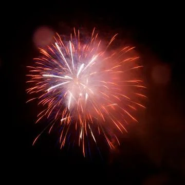 Firework in the night sky Stock Photos