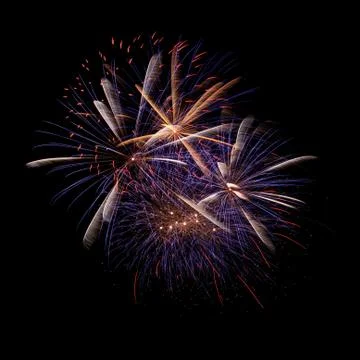 Firework in the night sky Stock Photos