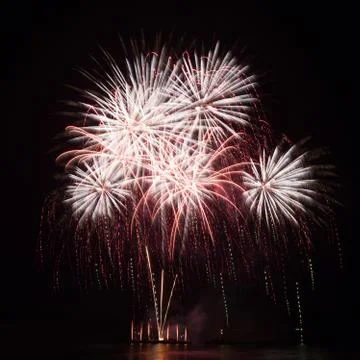 Firework in the night sky Stock Photos