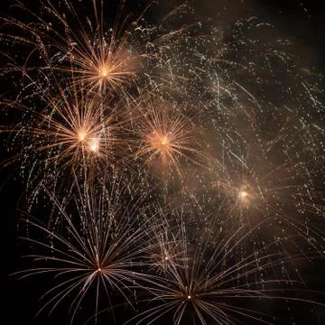 Firework in the night sky Stock Photos