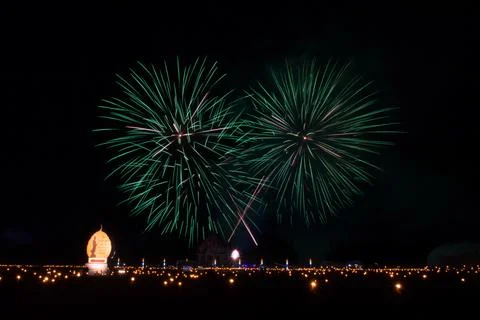 Firework at night time Foto stock