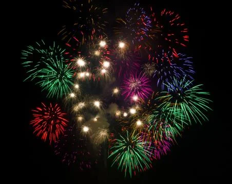 Firework in nigth sky Foto stock