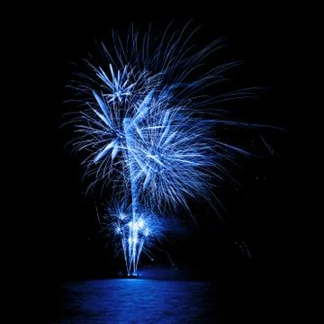 Firework over the water Stock Photos
