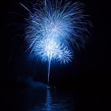Firework over the water Stock Photos