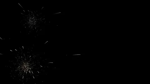 Firework Particle Explosions. Firecrackers Celebration Stock Footage 244913736