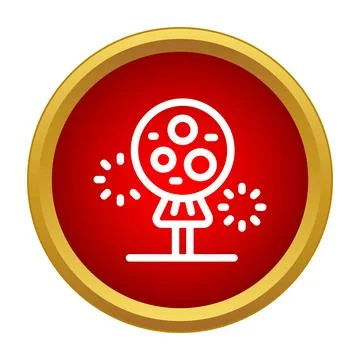 Firework pyrotechnic device igniting celebration concept icon Иллюстрация