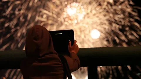 Firework pyrotechnic show Stock Footage 60735087