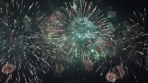 Firework pyrotechnic show Stock Footage 65481612