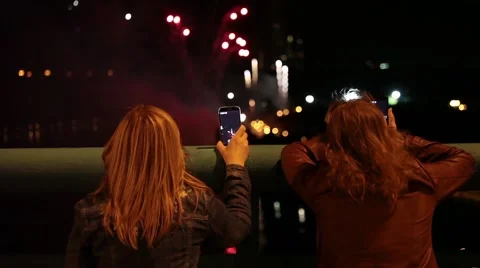 Firework pyrotechnic show Stock Footage 66088379